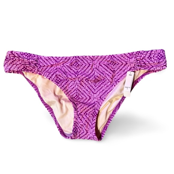 NEW Victoria’s Secret PINK Pattern Bikini Bathing Suit Bottom L Large With Liner - Picture 1 of 7